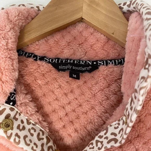 Simply Southern Sherpa Pullover | Medium |‎ Cozy & Warm Cozycore Pastel - Picture 8 of 9